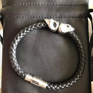 Northskull London Mens Braided Leather Bracelet